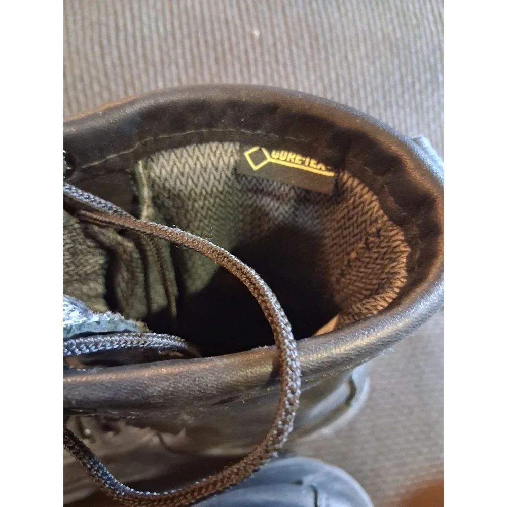 Mens Gore-Tex Black Leather Combat Boots Vibram Sole Tactical Work Hiking‎ Boots